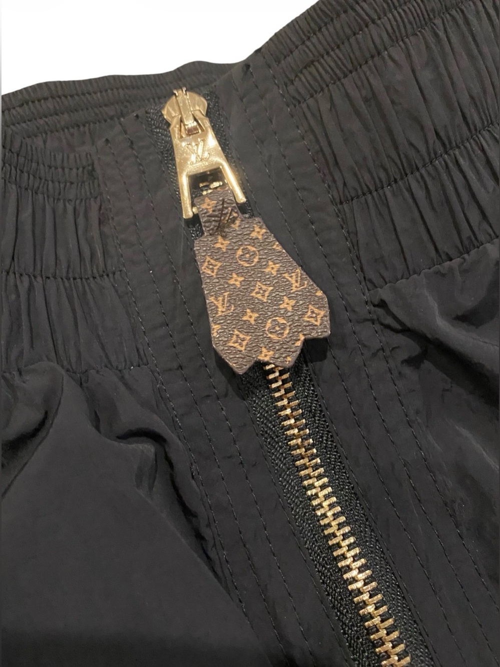 Louis Vuitton Brown Monogram Panel Bomber Jacket with Black & White Accents - Picture 2 of 7